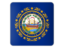 Flag of state of New Hampshire. Square icon. Download icon