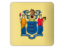Flag of state of New Jersey. Square icon. Download icon