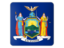 Flag of state of New York. Square icon. Download icon