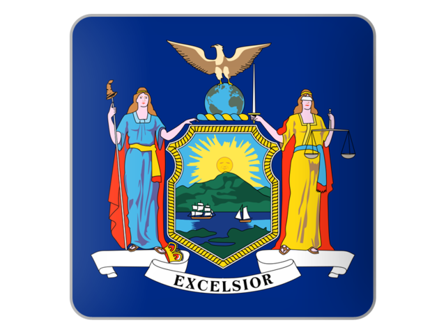 Square icon. Download flag icon of New York