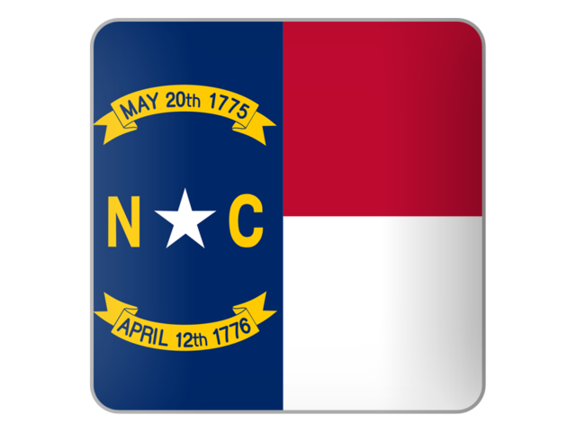 Квадратная иконка. Загрузить иконку флага штата Северная Каролина