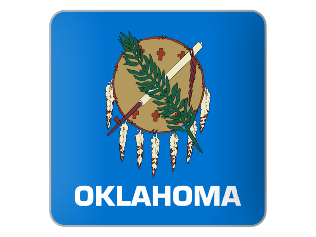 Square icon. Download flag icon of Oklahoma