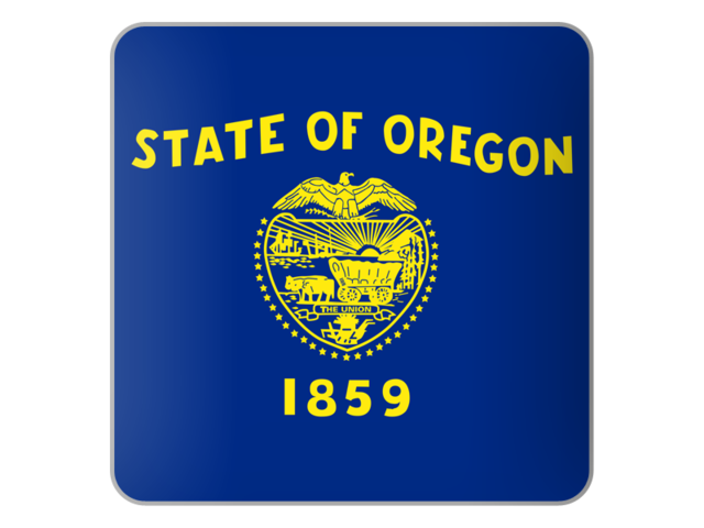 Square icon. Download flag icon of Oregon