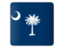 Flag of state of South Carolina. Square icon. Download icon
