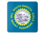 Flag of state of South Dakota. Square icon. Download icon