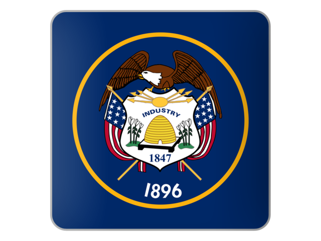 Square icon. Download flag icon of Utah