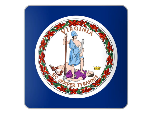 Square icon. Download flag icon of Virginia