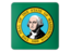 Flag of state of Washington. Square icon. Download icon