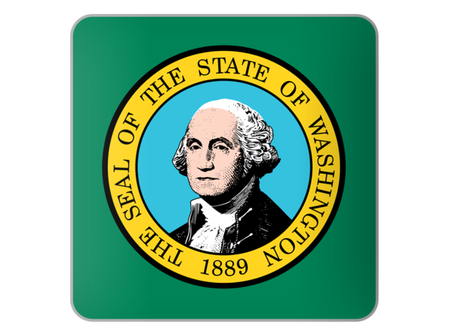 Квадратная иконка. Загрузить иконку флага штата Вашингтон