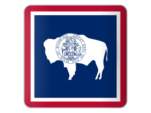 Square icon. Download flag icon of Wyoming