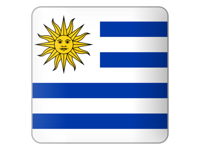 Square icon. Download flag icon of Uruguay at PNG format