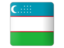 Uzbekistan. Square icon. Download icon.