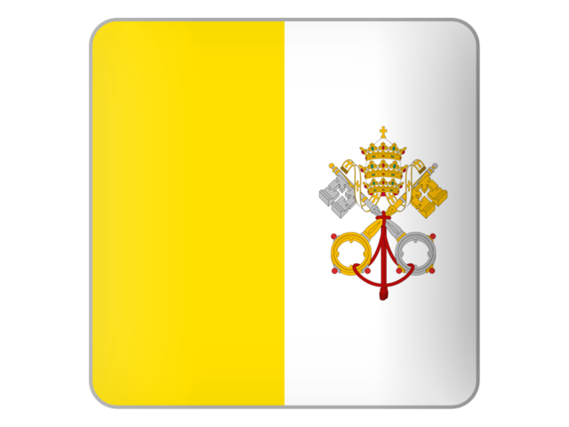 Square icon. Download flag icon of Vatican City at PNG format