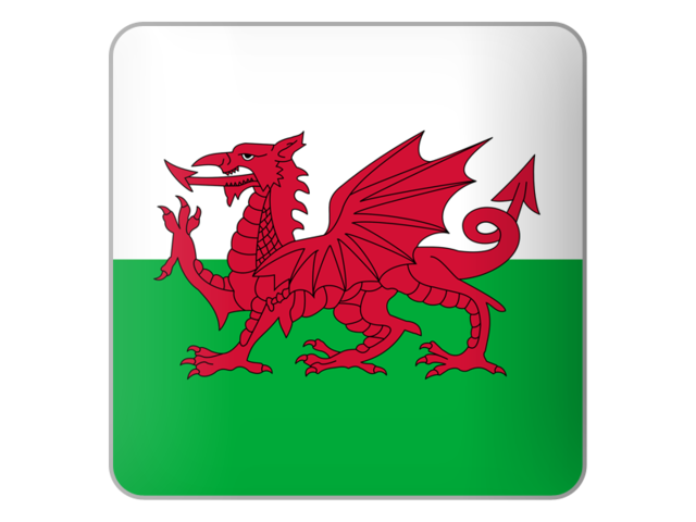 Square icon. Download flag icon of Wales at PNG format