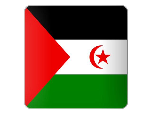 Square icon. Illustration of flag of Western Sahara