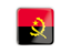 Angola. Square icon with metallic frame. Download icon.