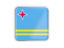 Aruba. Square icon with metallic frame. Download icon.