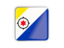 Bonaire. Square icon with metallic frame. Download icon.