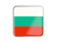 Bulgaria. Square icon with metallic frame. Download icon.