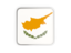 Кипр. Квадратная иконка с металлической рамкой. Скачать иллюстрацию.