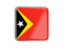 East Timor. Square icon with metallic frame. Download icon.