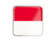 Indonesia. Square icon with metallic frame. Download icon.