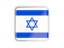 Israel. Square icon with metallic frame. Download icon.
