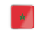 Morocco. Square icon with metallic frame. Download icon.