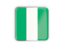 Nigeria. Square icon with metallic frame. Download icon.