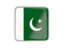 Пакистан. Квадратная иконка с металлической рамкой. Скачать иллюстрацию.
