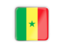 Senegal. Square icon with metallic frame. Download icon.