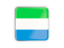 Sierra Leone. Square icon with metallic frame. Download icon.