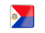 Sint Maarten. Square icon with metallic frame. Download icon.