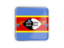 Swaziland. Square icon with metallic frame. Download icon.