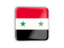 Syria. Square icon with metallic frame. Download icon.