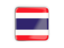 Thailand. Square icon with metallic frame. Download icon.