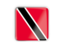 Trinidad and Tobago. Square icon with metallic frame. Download icon.