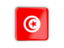 Тунис. Квадратная иконка с металлической рамкой. Скачать иконку.