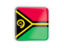 Vanuatu. Square icon with metallic frame. Download icon.