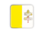 Vatican City. Square icon with metallic frame. Download icon.