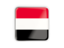 Yemen. Square icon with metallic frame. Download icon.