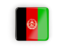 Afghanistan. Square icon with frame. Download icon.