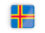 Aland Islands. Square icon with frame. Download icon.