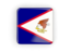 Американское Самоа. Квадратная иконка с рамкой. Скачать иконку.