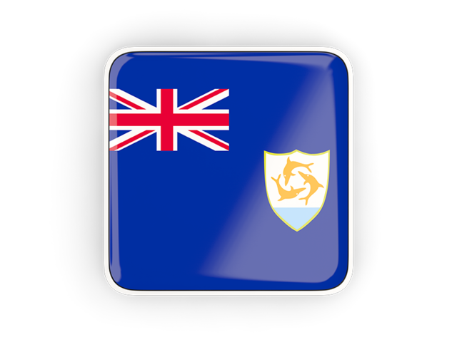 Square icon with frame. Download flag icon of Anguilla at PNG format