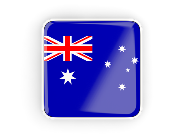 Square icon with frame. Download flag icon of Australia at PNG format