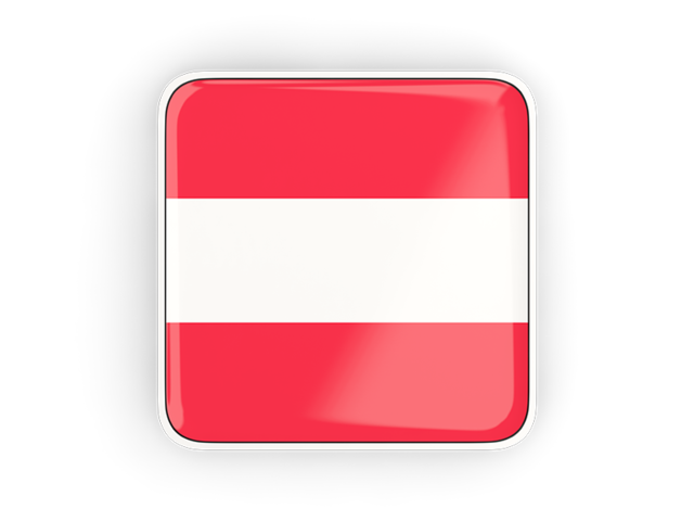 Square icon with frame. Download flag icon of Austria at PNG format