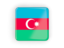 Azerbaijan. Square icon with frame. Download icon.