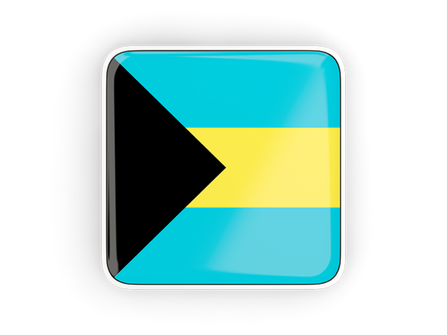 Square icon with frame. Download flag icon of Bahamas at PNG format