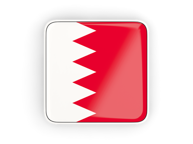 Квадратная иконка с рамкой. Скачать флаг. Бахрейн
